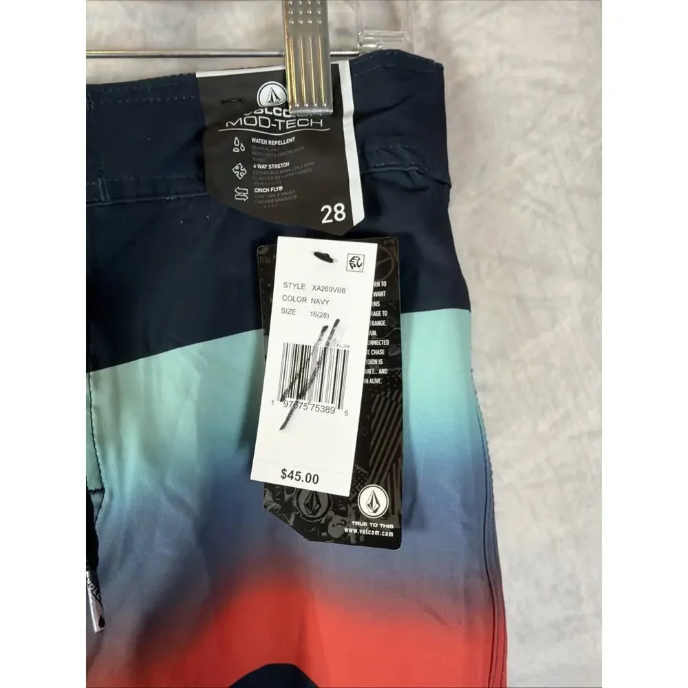 Boy's Youth Volcom Mod-Tech Board Shorts Swim Sz 16